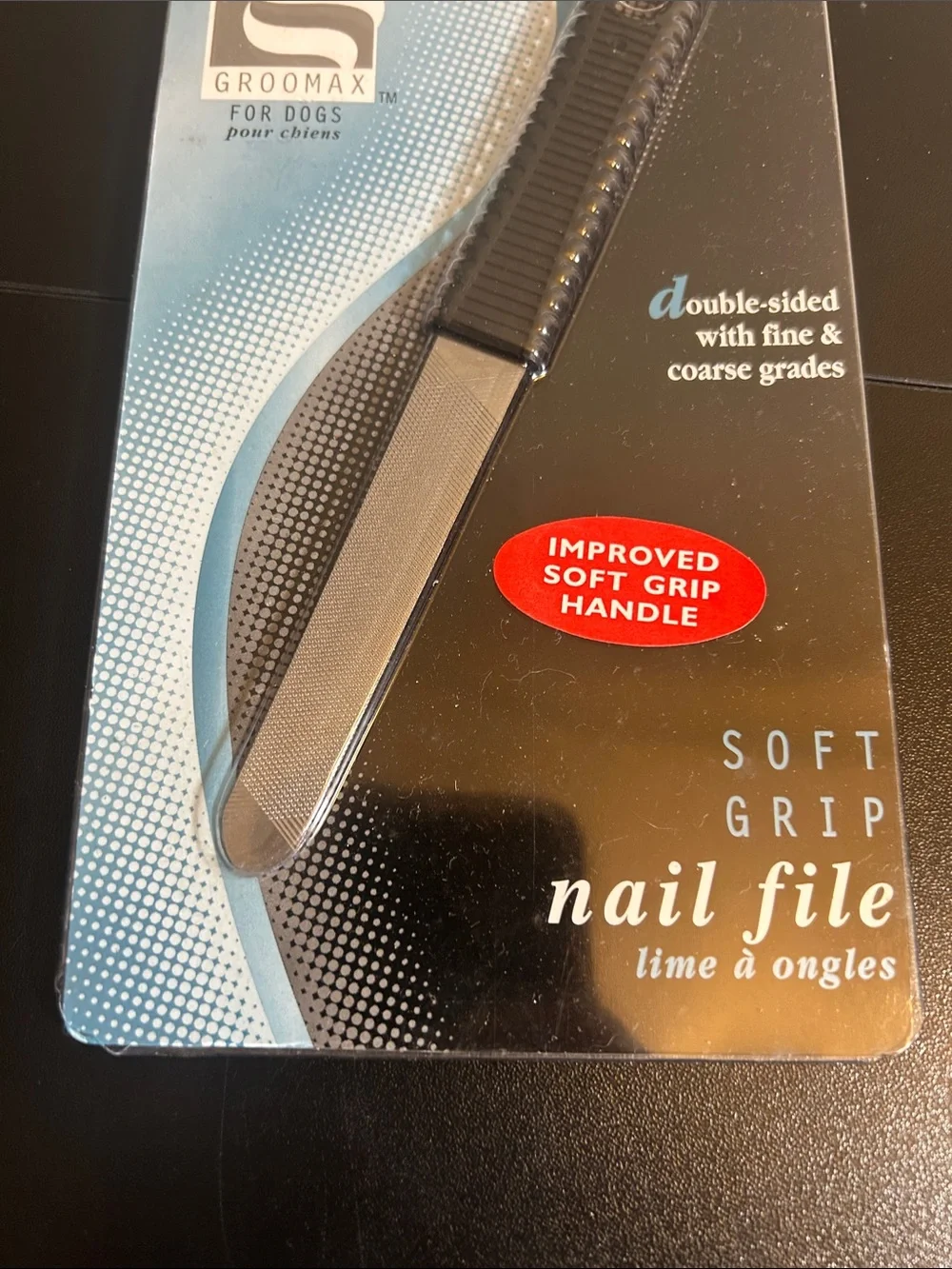 Groomax Soft Grip Nail File for Dogs - Black